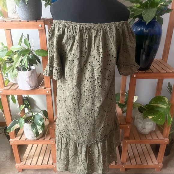 Valentina Naldi Eyelet NWT 100% Cotton Lined Midi Boho Dress/ Made in Italy - Picture 5 of 9